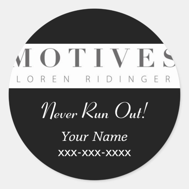 Motives Cosmetics Product Reorder Sticker (Front)