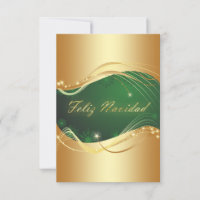 Motivo dorado de Navidad con fondo verde