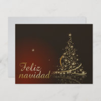 Motivo navideño rojo con dorado árbol de navidad.