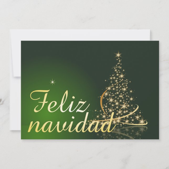 Motivo navideño verde con arbol de navidad. (Front)
