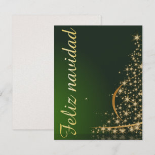 Motivo navideño verde con arbol de navidad. invitation