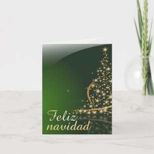 Motivo navideño verde con arbol de navidad. V2.0 Card