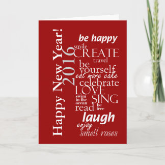 motivtional inspirational happy new year 2016 holiday card
