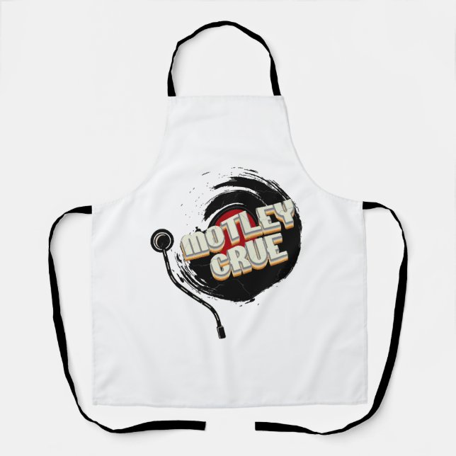 Mötley Crüe  Vinyl Vintage Aesthetic  Apron (Front)