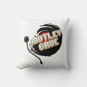 Mötley Crüe  Vinyl Vintage Aesthetic  Cushion