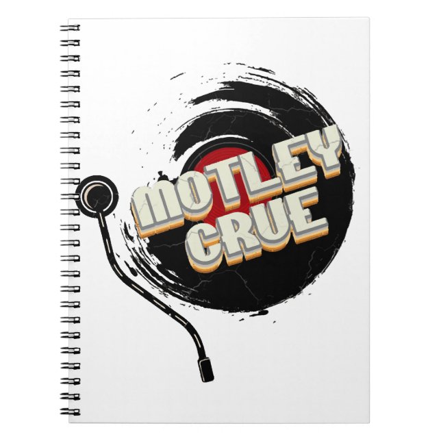 Mötley Crüe  Vinyl Vintage Aesthetic  Notebook (Front)