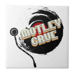 Mötley Crüe  Vinyl Vintage Aesthetic  Tile