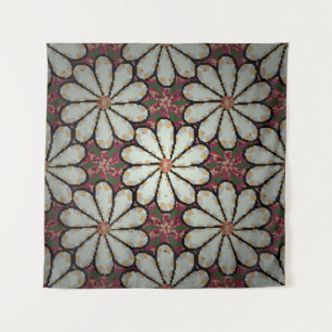 Motley illustration. Small colourful flowers. Spri Tapestry