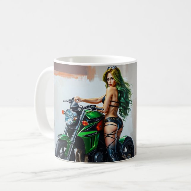 Moto Babe Coffee Mug (Front Left)