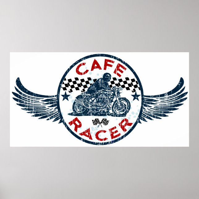 Moto Cafe racer Poster (Front)