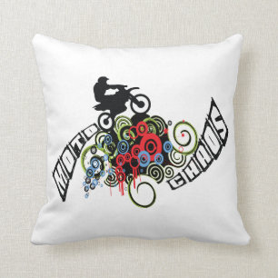 Moto Chaos Dirt Bike Rider Cushion