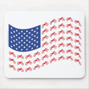 mOTO-cROSS-fLAG-wAVE Mouse Mat
