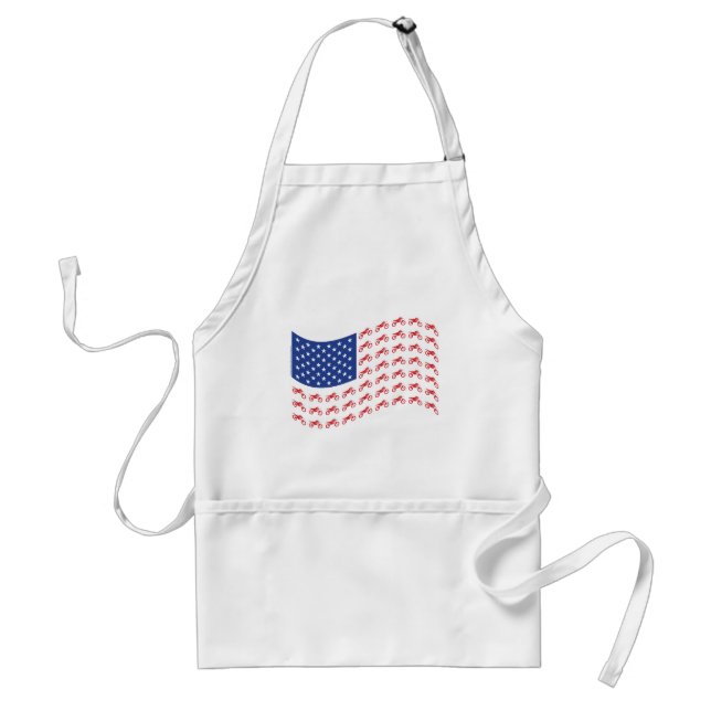 mOTO-cROSS-fLAG-wAVE Standard Apron (Front)