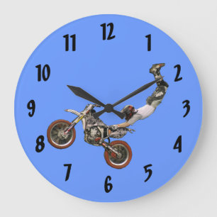 moto cross large clock