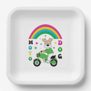 Moto Dog Paper Plate