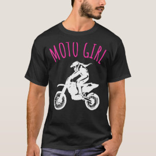 Moto Girl Womens Dirt Biking Girls Dirt Bike T-Shirt