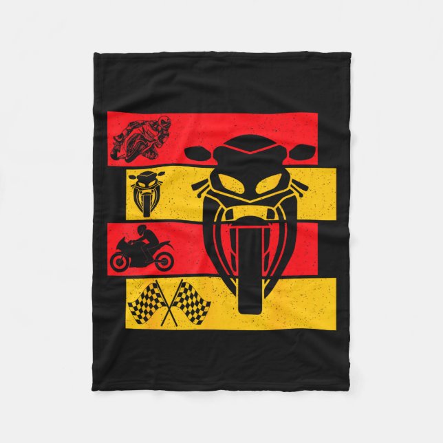 Moto Gp Motorcycle Gp Racing Motorcycles Biker Boy Fleece Blanket (Front)