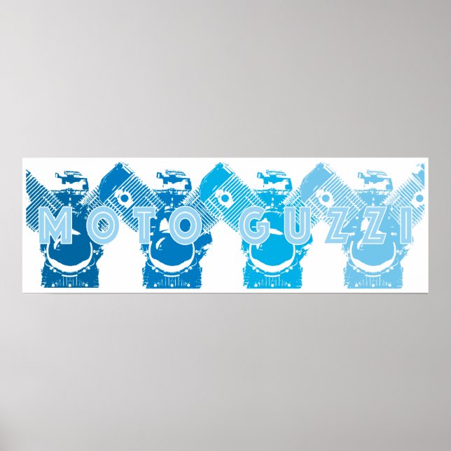 Moto Guzzi V7 Stone Engine Block Poster (Front)