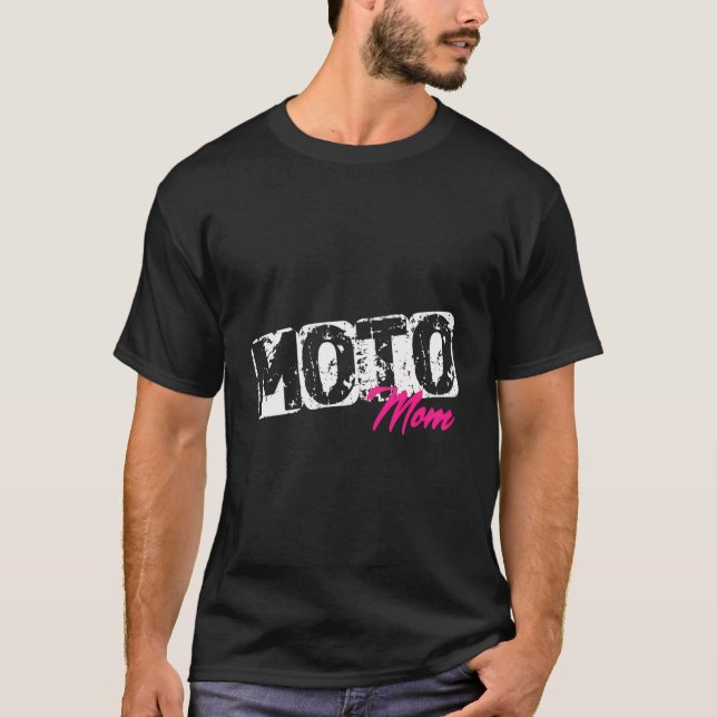 Moto Mum Dirt Bike Motocross Racing T-Shirt (Front)