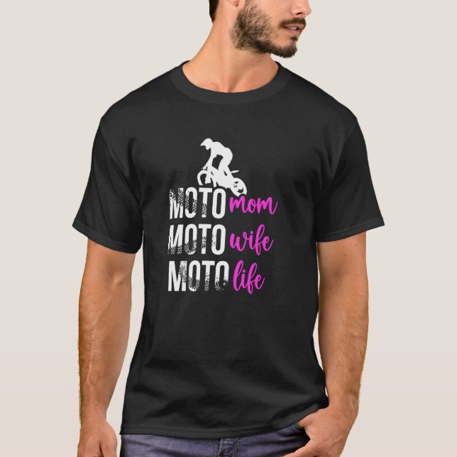 Moto Mum Moto Life Motocross Mum Motocross Rider M T-Shirt (Front)