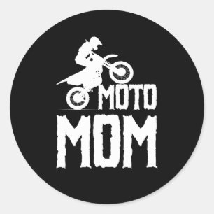 Moto Mum Motorcross Classic Round Sticker