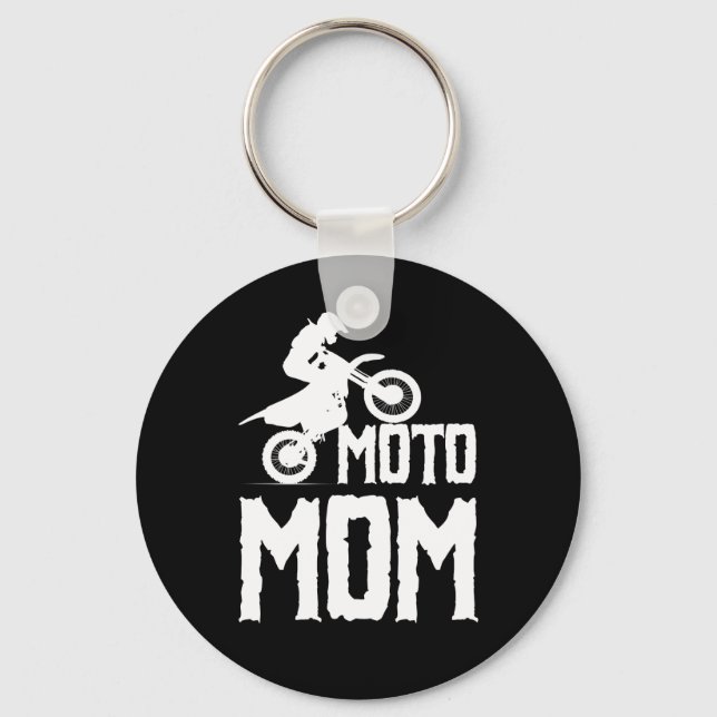 Moto Mum Motorcross Key Ring (Front)
