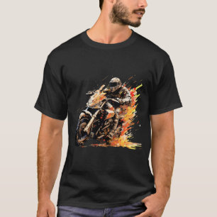 Moto Racing Fast Speed Competition Abstract T-Shirt
