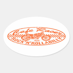 Moto riders oval sticker