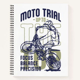 Moto Trial Up To The Top Notebook