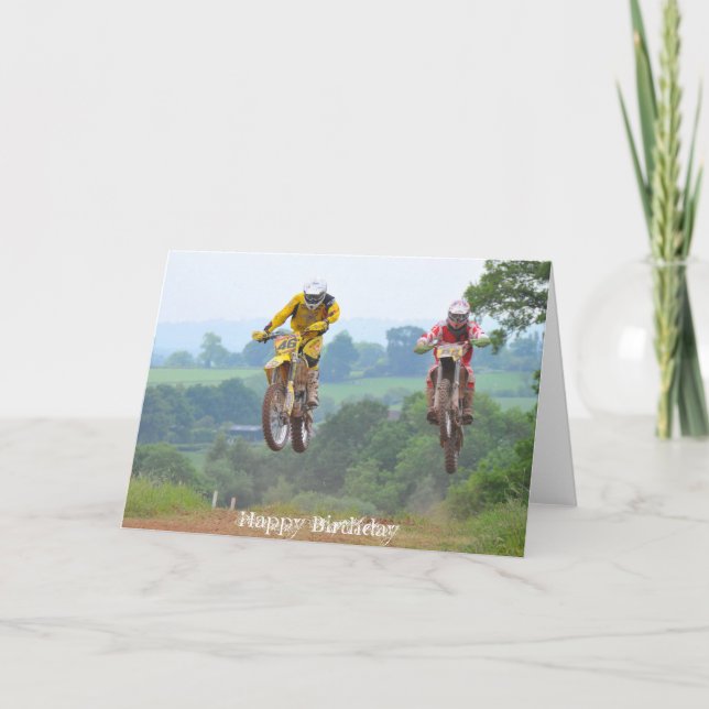 Moto X Birthday Card Motocross (Front)