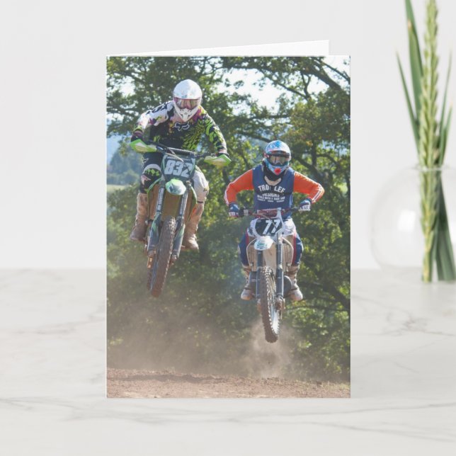 Moto X Greetings Card motocross (Front)