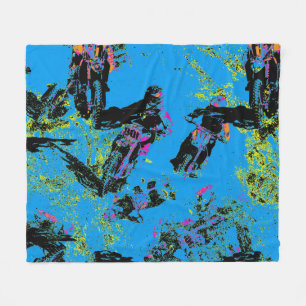 Moto-xing - Motocross Racers Fleece Blanket