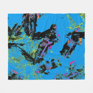 Moto-xing - Motocross Racers  Fleece Blanket