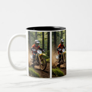 Moto-xing - Motocross Racers Two-Tone Coffee Mug
