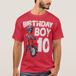 Motocross 10th Birthday MX 10 Year Old Dirt Bike B T-Shirt