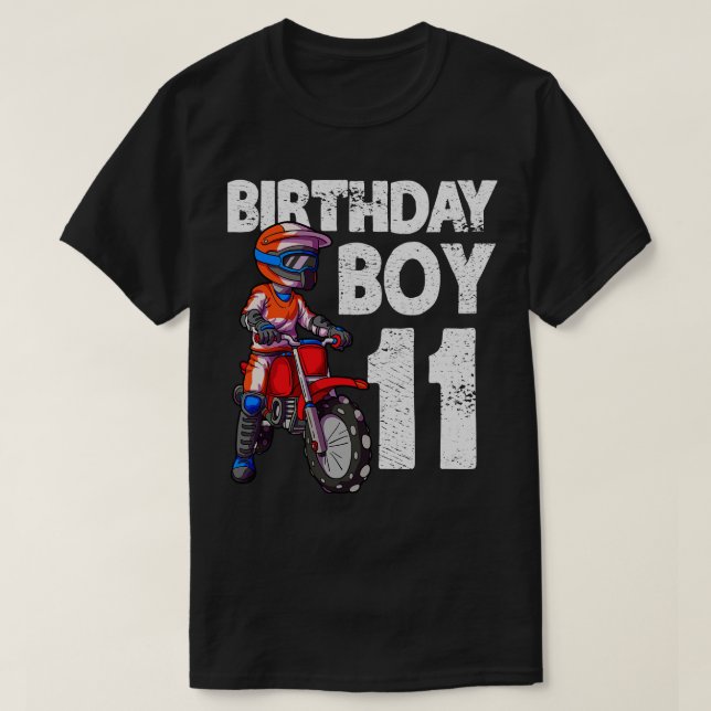 Motocross 11th Birthday MX 11 Year Old Dirt Bike B T-Shirt (Design Front)