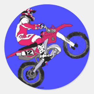 Motocross 300 classic round sticker