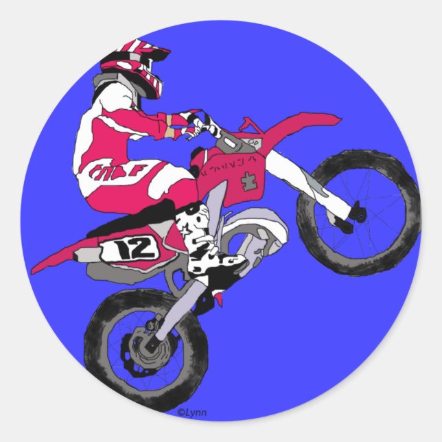 Motocross 300 classic round sticker (Front)