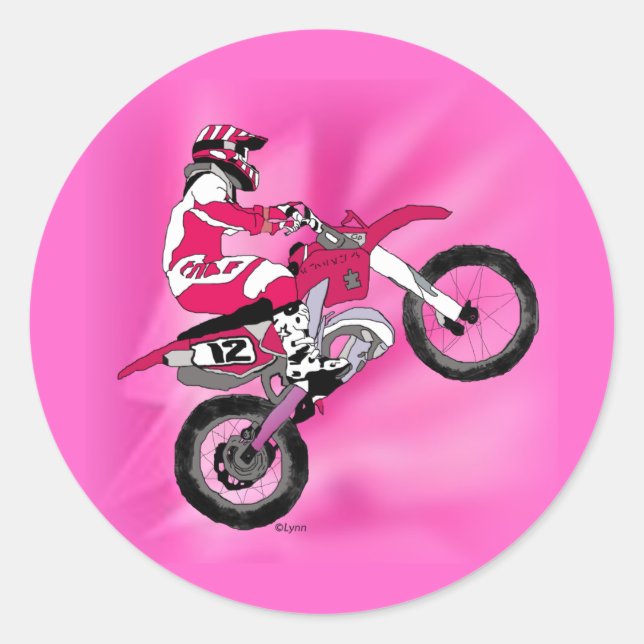 Motocross 303 classic round sticker (Front)