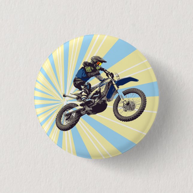 Motocross 3 Cm Round Badge (Front)