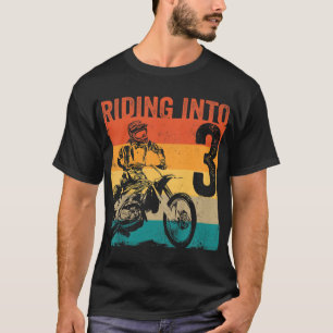 Motocross 3 Years Old Dirt Bike 3rd Birthday Party T-Shirt