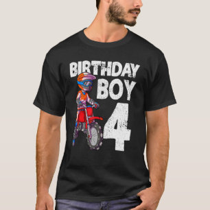 Motocross 4th Birthday Kids Mx 4 Year Old Dirt Bik T-Shirt