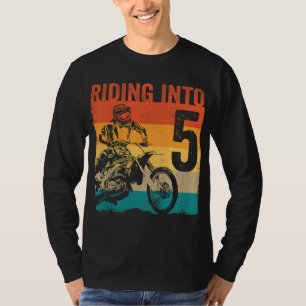 Motocross 5 Years Old Dirt Bike 5th Birthday Party T-Shirt