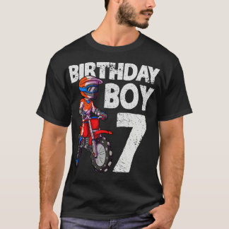 Motocross 7th Birthday Kids MX 7 Year Old Dirt Bik T-Shirt