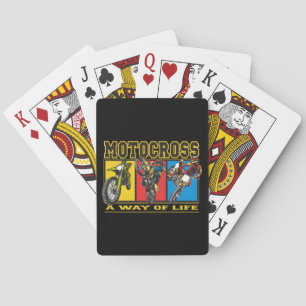 Motocross A Way of Life Playing Cards
