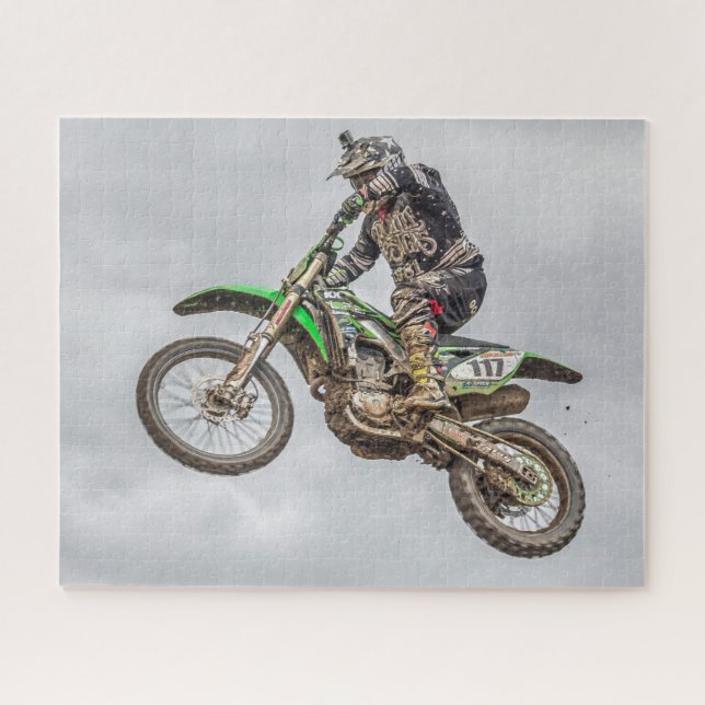 Motocross action bike jigsaw puzzle (Horizontal)