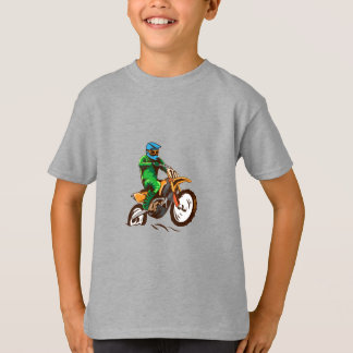 Motocross American Flag Dirt Bike Baby T-Shirt