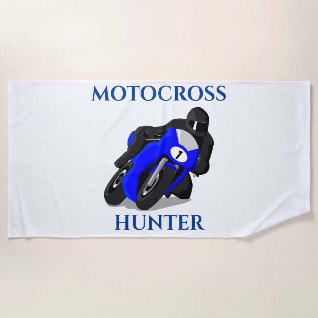 MOTOCROSS beach towel. Beach Towel (Front)