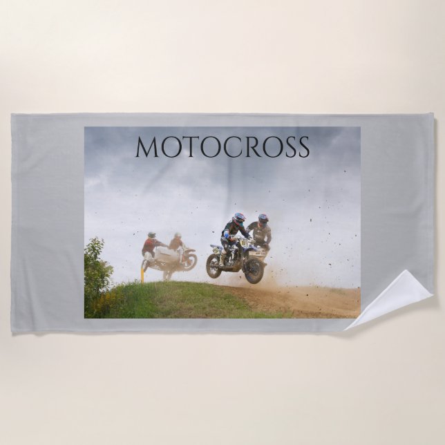 Motocross beach towel. beach towel (Front)