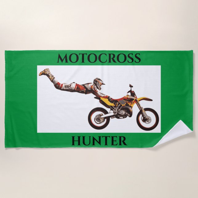 MOTOCROSS beach towel. Beach Towel (Front)